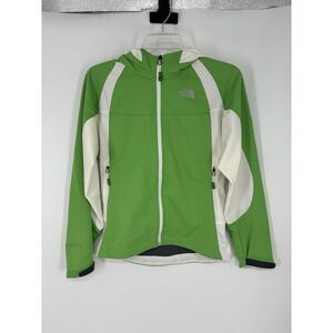 The North Face Summit Series Windstopper Full Zip Up Hooded Jacket Lime Green XS